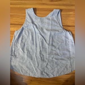 Loft chambray, linen, back bar tank